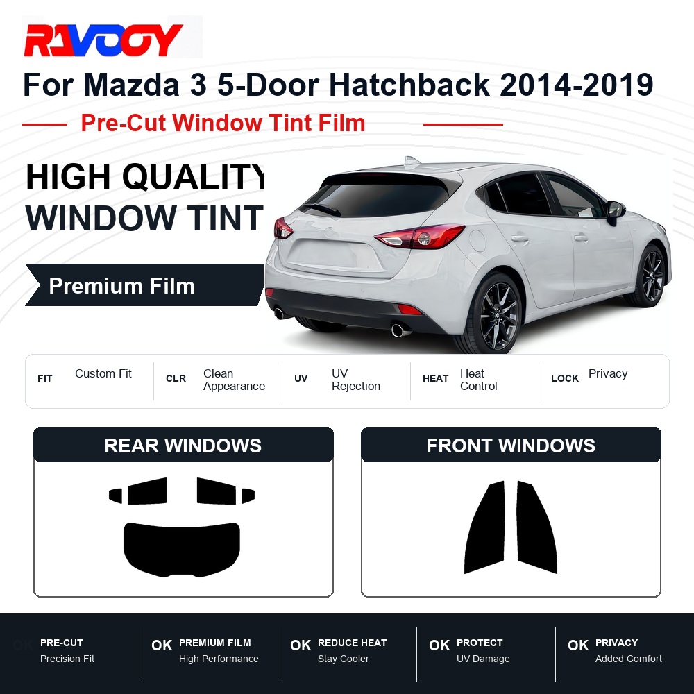 Privacy Screen Protector - Kaca Film Premium Pre-Cut Untuk Mazda