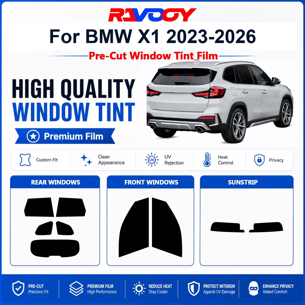 Privacy Screen Protector - Kaca Film Premium Pre-Cut Untuk BMW