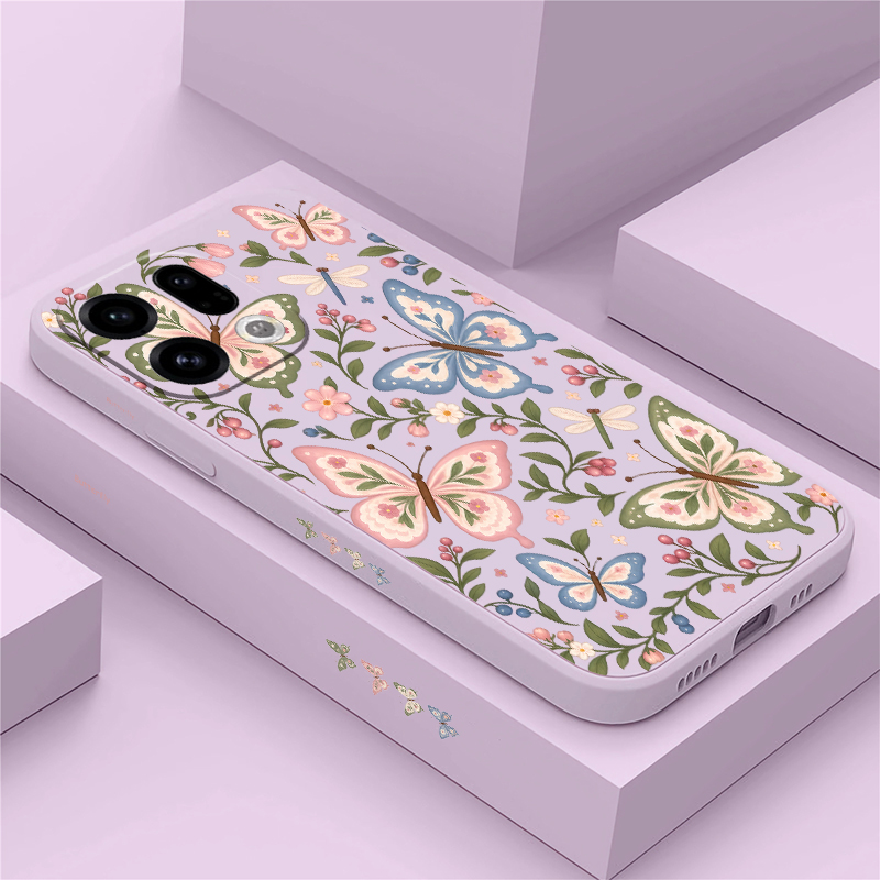 Oppo Reno 12 - Casing Ponsel Kupu-Kupu Berwarna-warni untuk OPPO