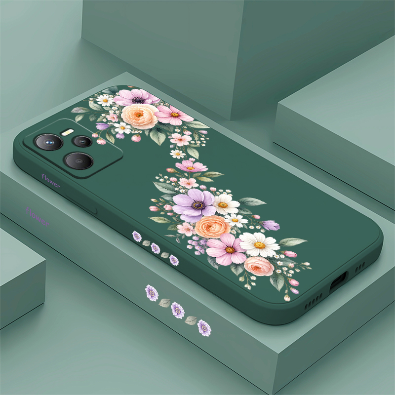 Oppo A78 - Casing Telepon Motif Bunga Kecil Warna