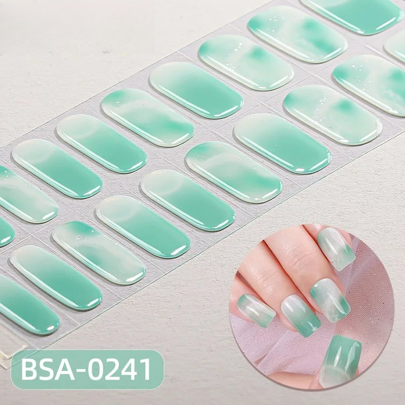 Strip Kuku Gel Semi Cured Tanp - Full Cover Adhesive ulasan dan harga